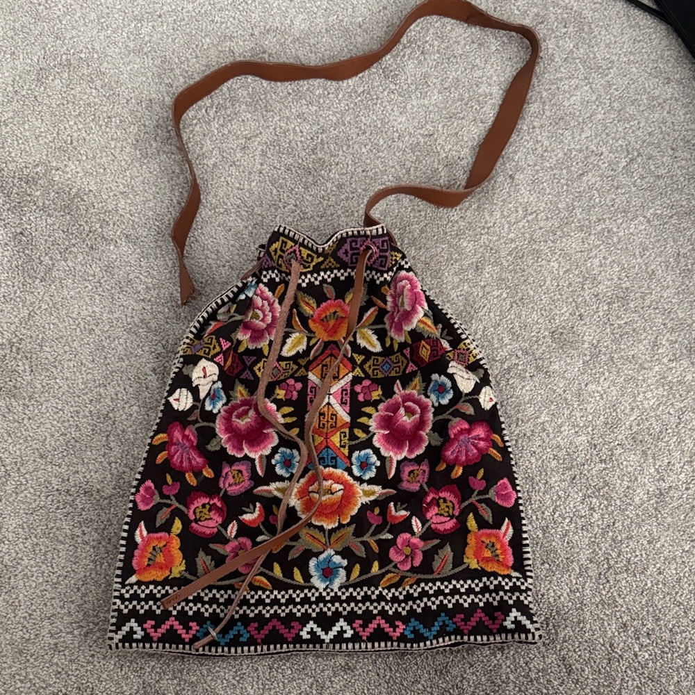 Johnny Was Multicolor Embroidered Bag